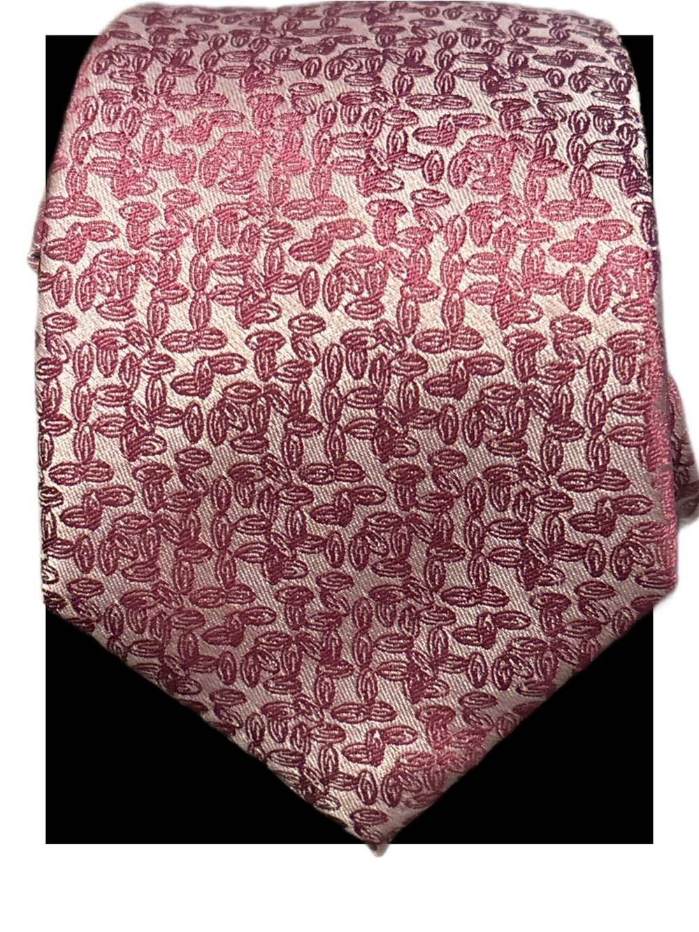 Nwots Men's Pink Patterned Silk-Effect Tie